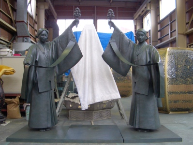 銅像／モニュメント／浦安の舞 の像【６尺／埼玉県】