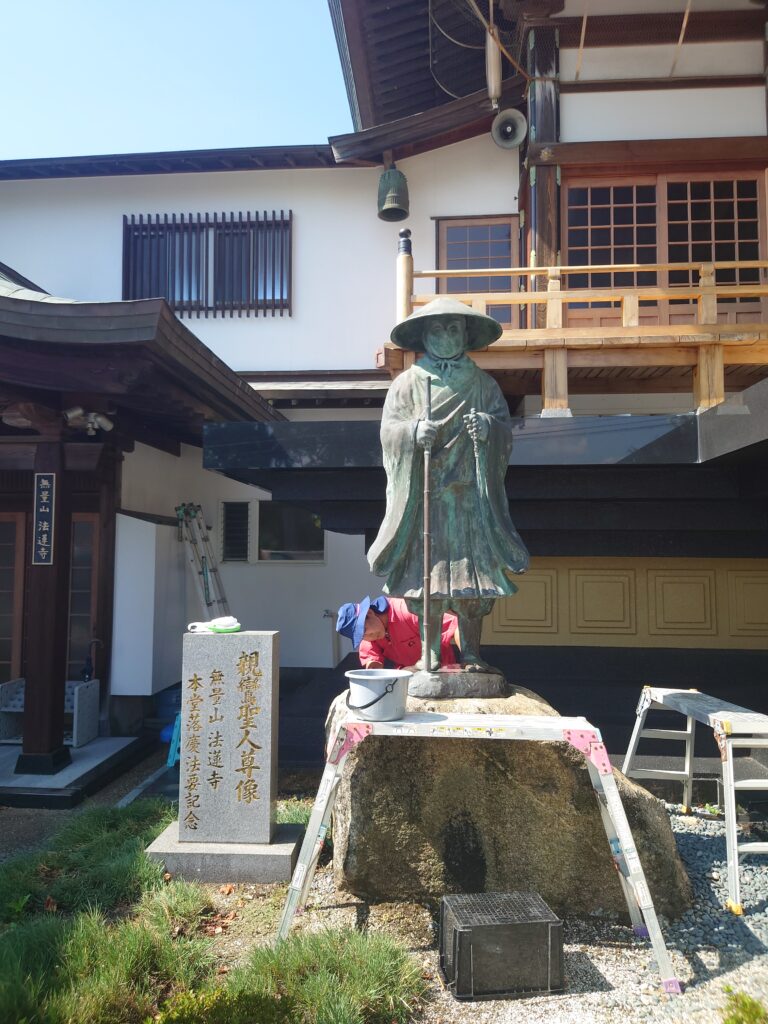 銅像／親鸞聖人銅像の修理、修復（メンテナンス）【福岡県】