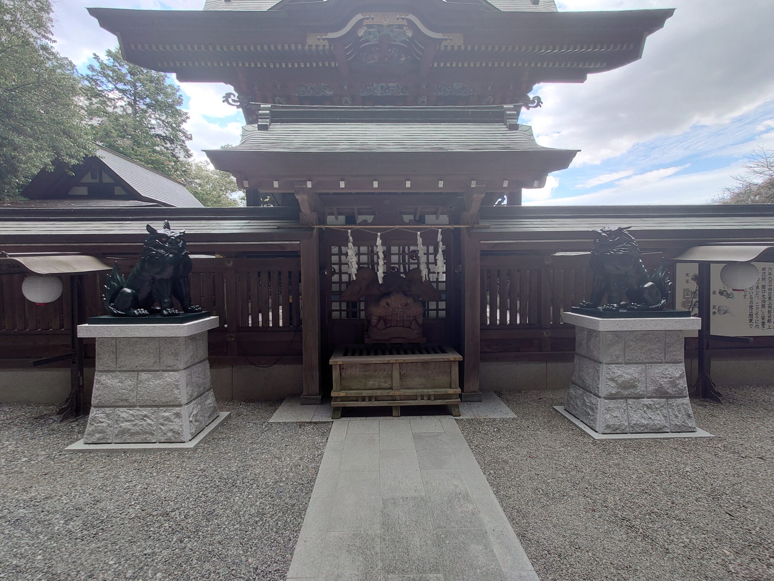 銅像／３尺狛犬銅像を建立【群馬県高崎市】【山名八幡宮】